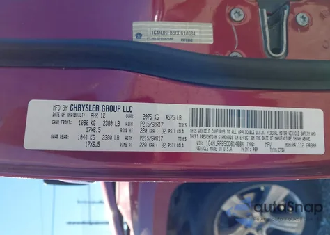 2012 Jeep Patriot Latitude z USA, uszkodzony, nr VIN 1C4NJRFB5CD614684